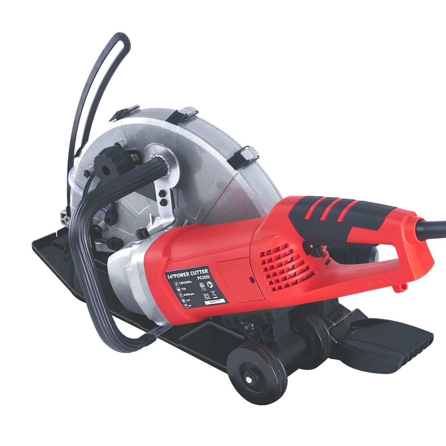 Steel Force PC355B Portable 14" 2600W Electric Corded Circular Concrete Saw (With Blade)