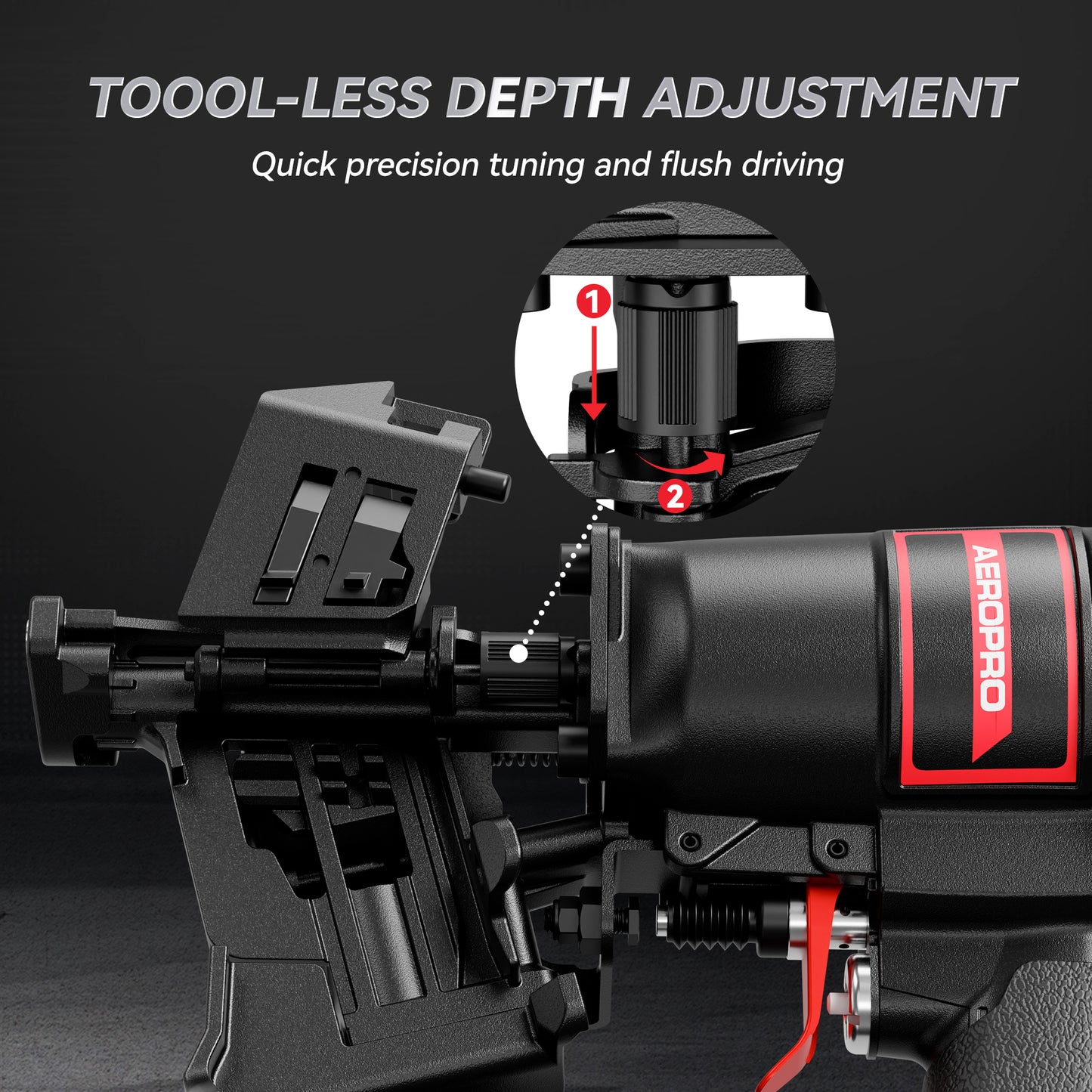 AeroPro CN45N Professional Roofing Nailer, 15 Degree Roofing Nail Gun, Pistolas de Roofing, Heavy-Duty Pneumatic Power Nailers in Roofing tools, Pneumatic Roofing Nailer for Asphalt Roofing Shingles