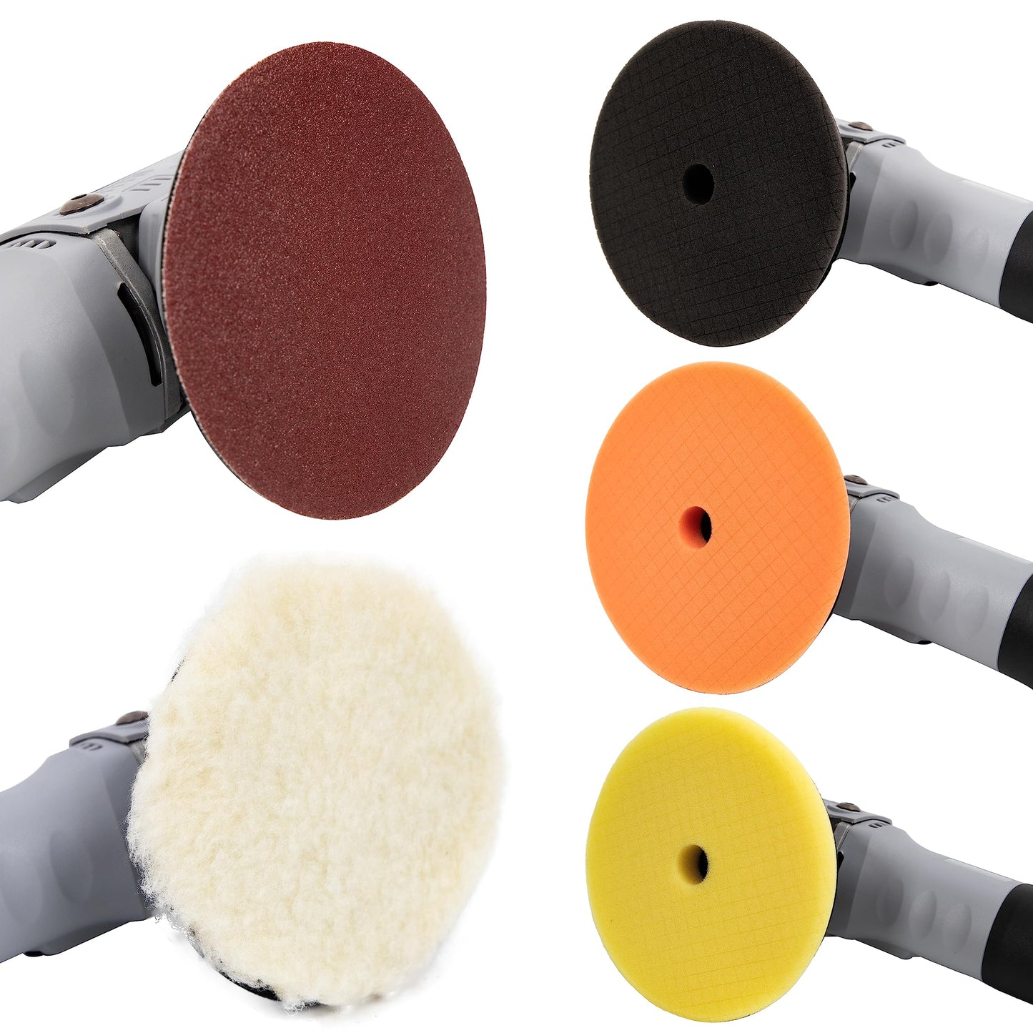 Steel Force PRP67509 6-inch Dual Action/DA Polisher, Buffer Waxer with Lock Switch and 6 Variable Speeds for Car Detailing, Tile Cleaning and Wood Polishing