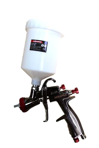 AEROPRO USA R500 LVLP Gravity Feed Air Spray Gun, 1.5 mm Nozzle