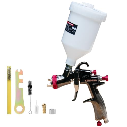 AEROPRO USA R500 LVLP Gravity Feed Air Spray Gun, 1.5 mm Nozzle