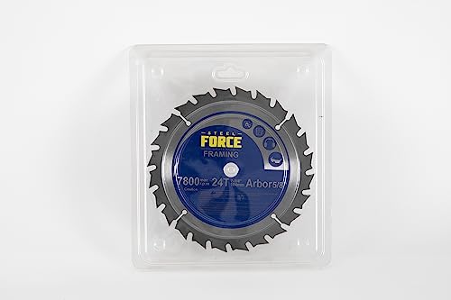 Steel Force WC7224 7-1/4 Inch 24T with 5/8 Inch Arbor TCT Circular Saw Blade for Wood Cutting