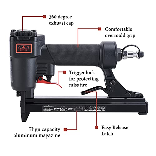 AEROPRO Tools T50J 20 Gauge and 7116A 22 Gauge Air Stapler for Furniture Cabinet and Upholstery