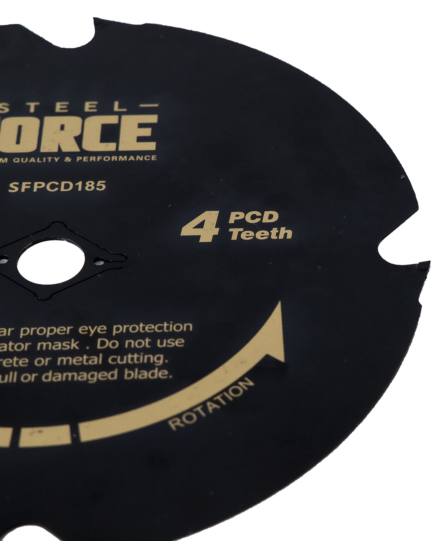 Steel Force CRPCD185 7-1/4" 4 Teeth Polycrystalline Diamond-Tipped PCD Hardie Blade for Fiber Cement and Laminate Flooring