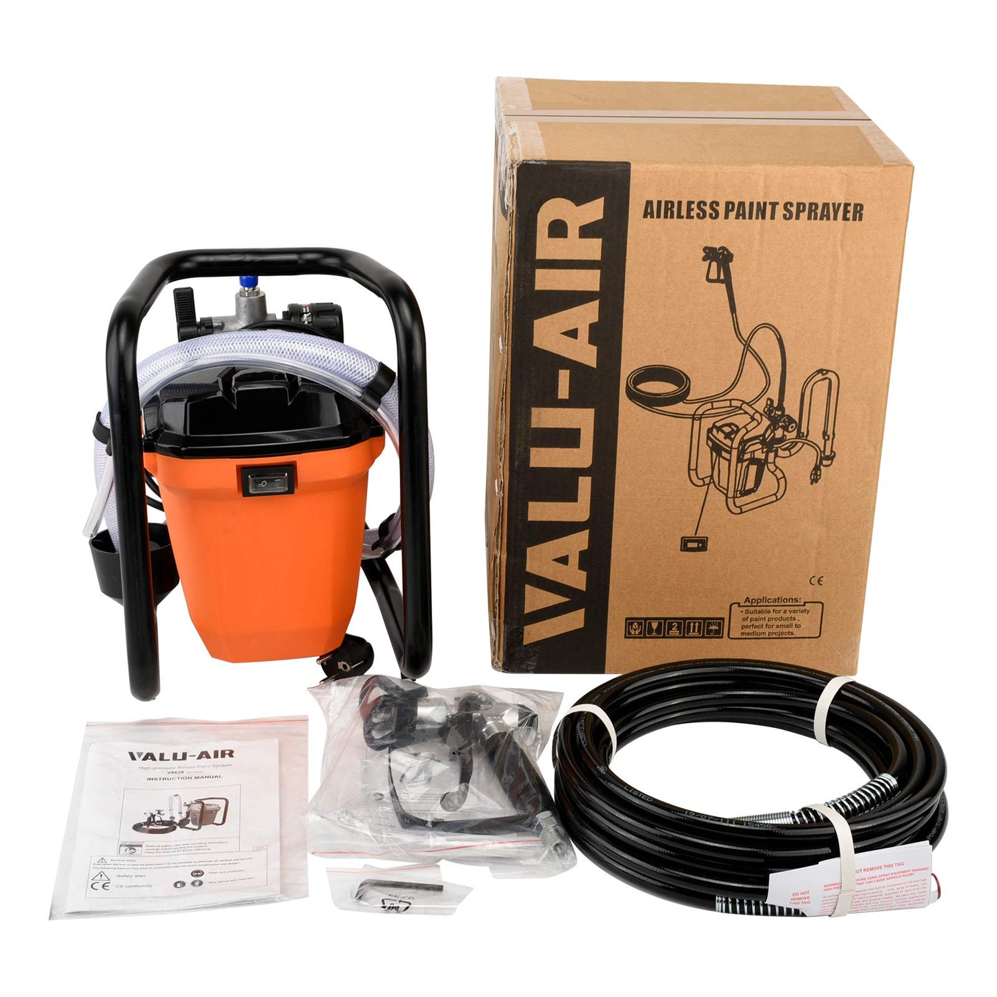 Valu-Air V8626 Airless Paint Sprayer 3000 PSI 5/8HP 650w Electric Powered with 25ft Hose for Interior Exterior Furniture/Fence/Home/House