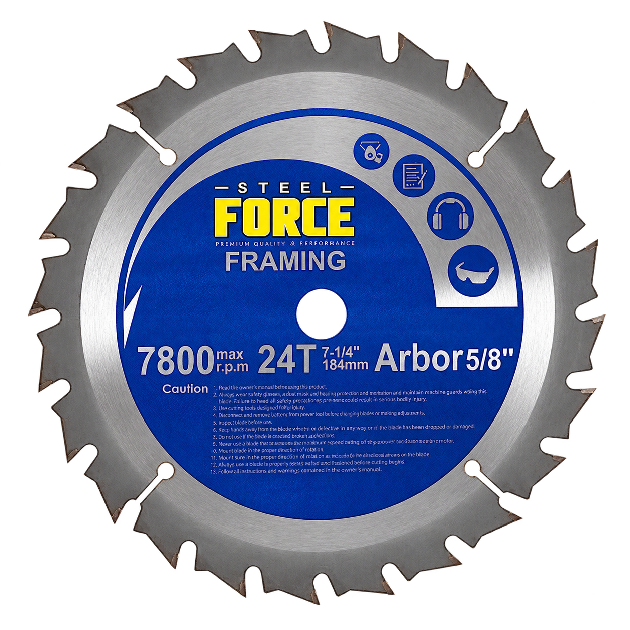 Steel Force WC7224 7-1/4-Inch Wood-Cutting Blade